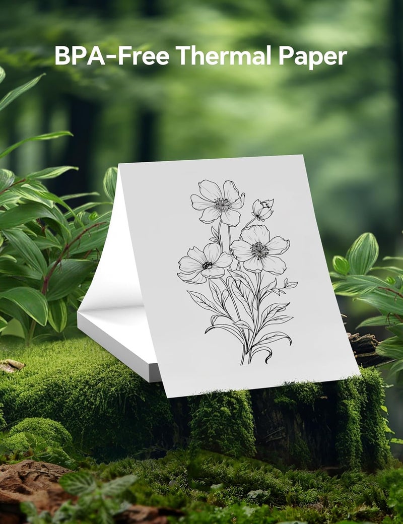 PRT 200 Sheets Thermal Printer Paper 8.5x11 US Letter MT610 Thermal Paper, Compatible with /iDPRT/HPRT Portable Printer and Other Brands Thermal Document Printers - Image 5